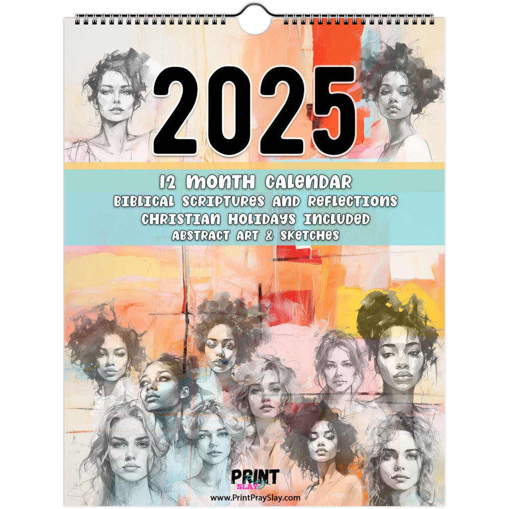 2025 Wall Calendar (8.5x11) – Print Pray Slay 2025-wall-calendar-8-5x11-print-pray-slay