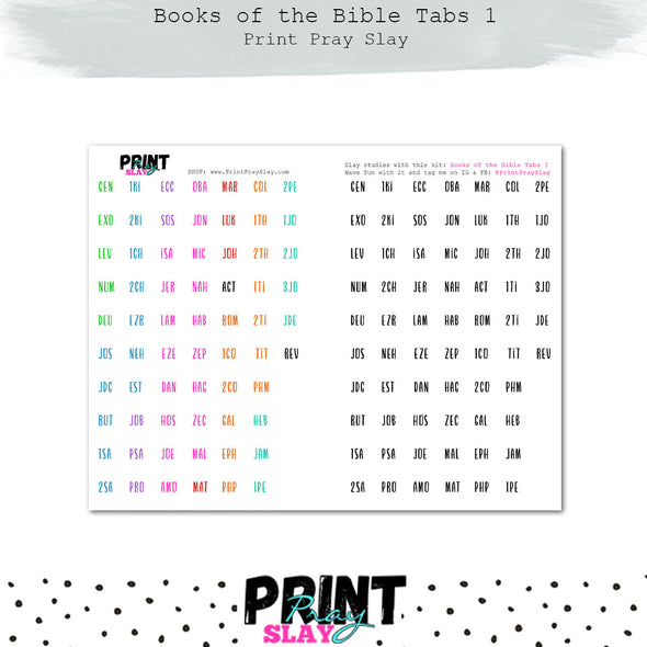 Books of the Bible Tabs 1