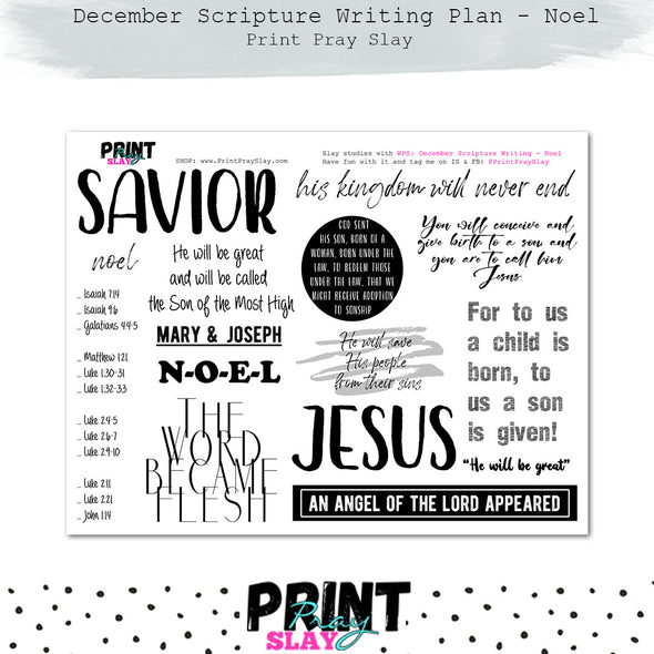 Dec Scripture Writing Plan - Noel