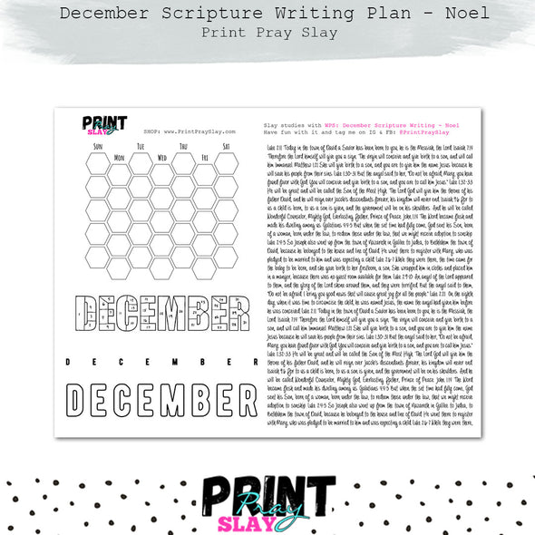 Dec Scripture Writing Plan - Noel