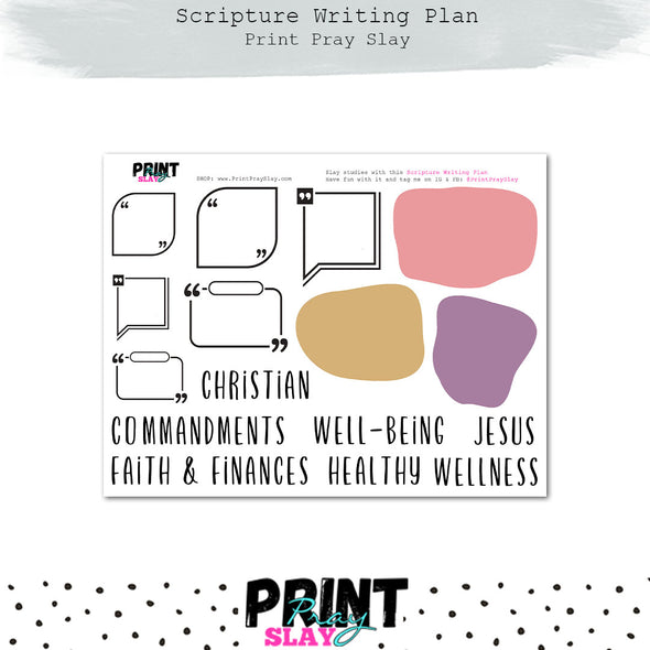 Scripture Writing Plan #5 (Qt 1)