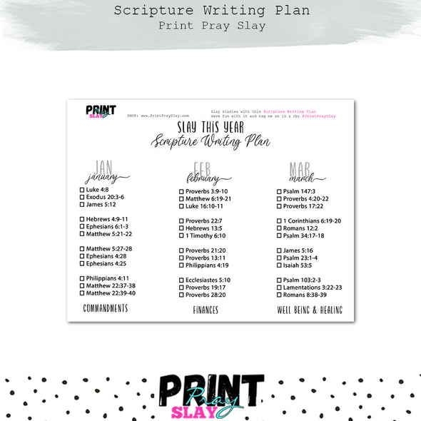 Scripture Writing Plan #5 (Qt 1)