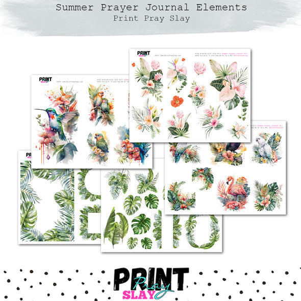 Summer Prayer Journal Elements (37 pgs)