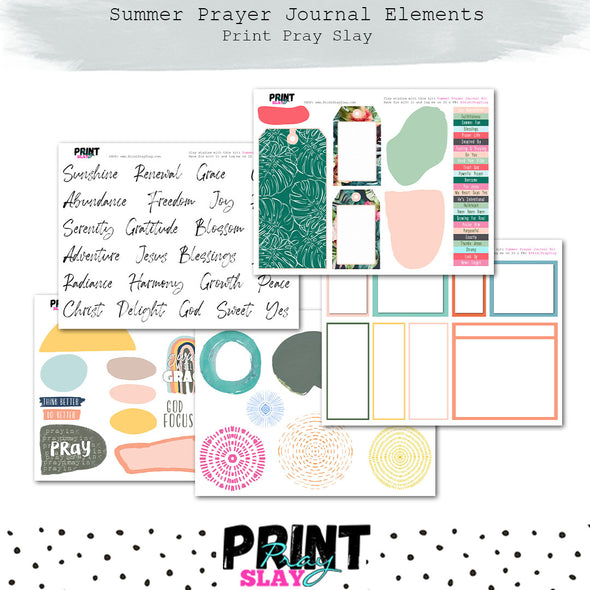 Summer Prayer Journal Elements (37 pgs)