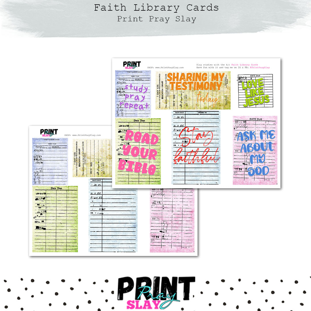 Faith Library Faith Library Cards – Print Pray Slay