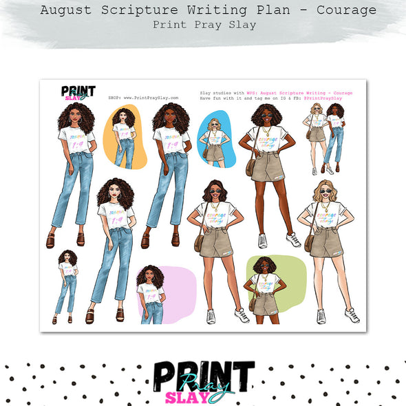 August Scripture Writing Plan: Courage