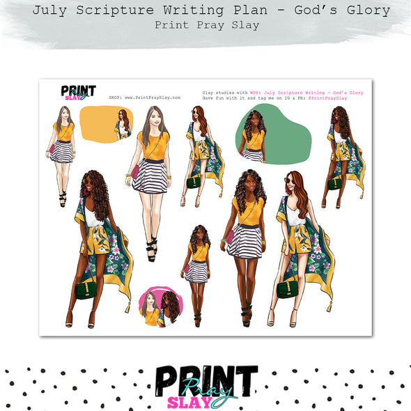 July Scripture Writing Plan: God's Glory