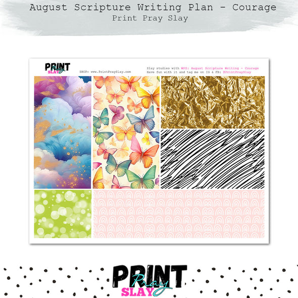 August Scripture Writing Plan: Courage