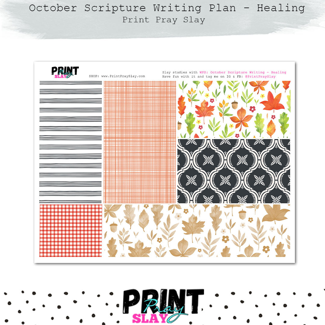 October Scripture Writing Plan: Healing – Print Pray Slay