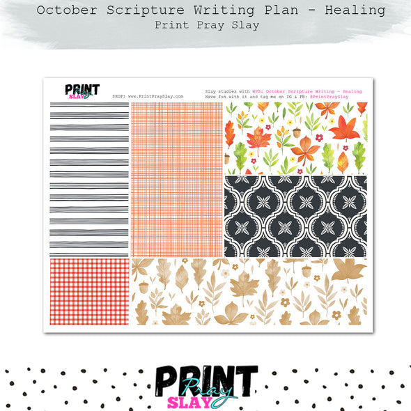 October Scripture Writing Plan: Healing