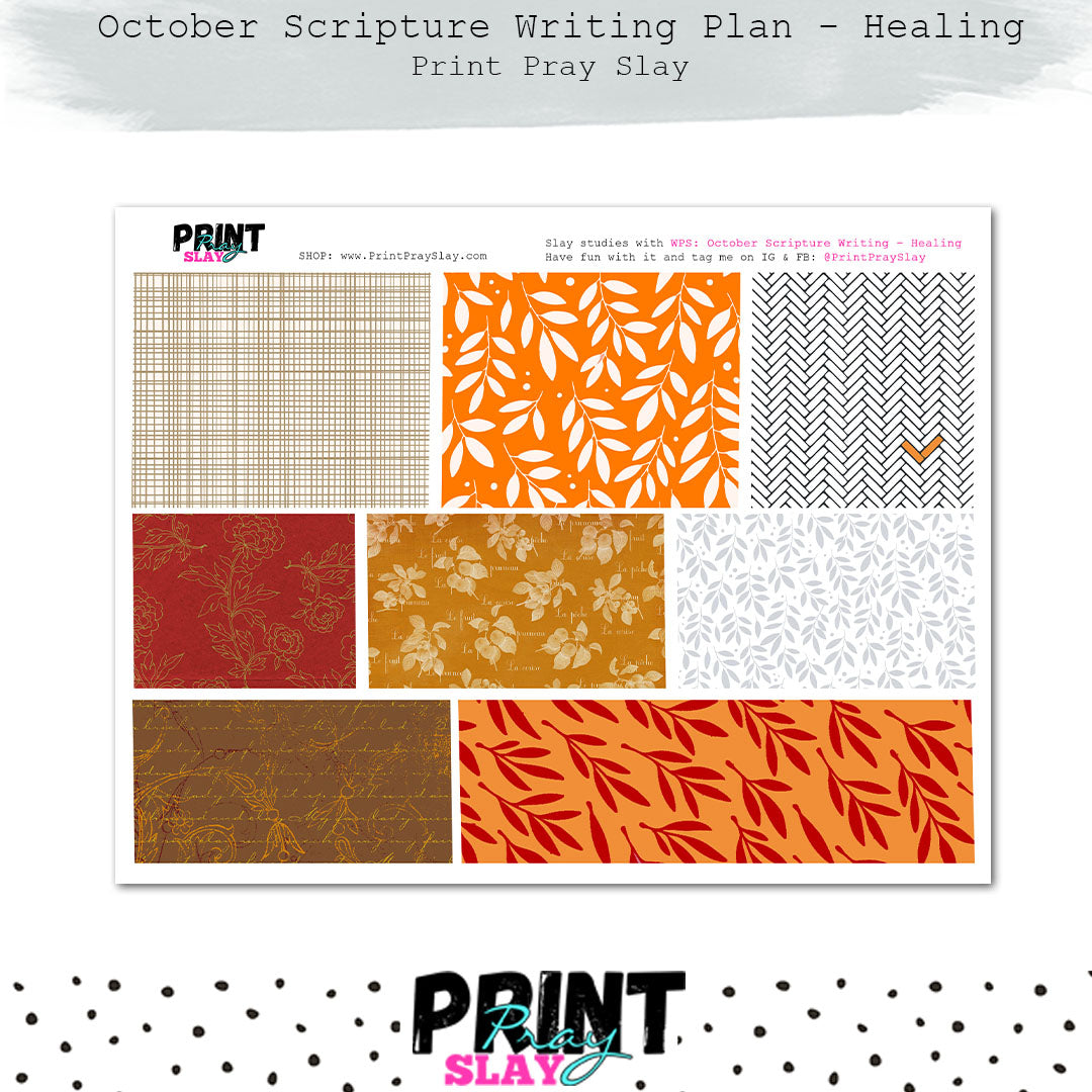 October Scripture Writing Plan: Healing – Print Pray Slay