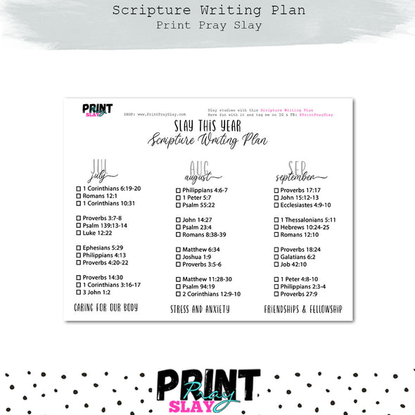 Scripture Writing Plan #5 (Qt 3)