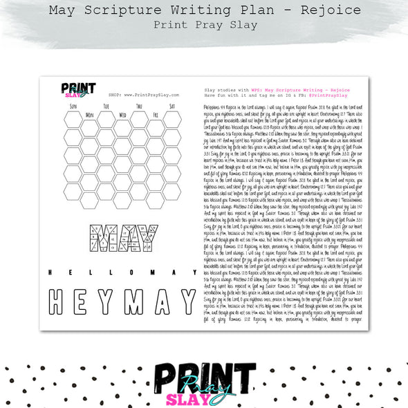 May Scripture Writing Plan: Rejoice