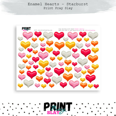 Enamel Hearts - Starburst