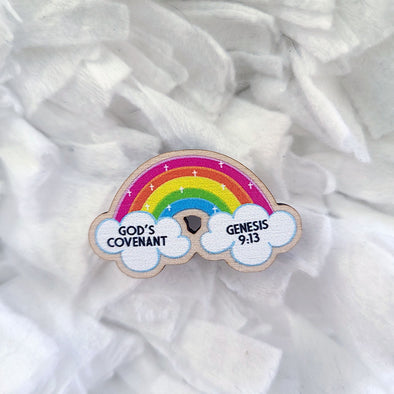 God's Covenant Rainbow Wooden Pin