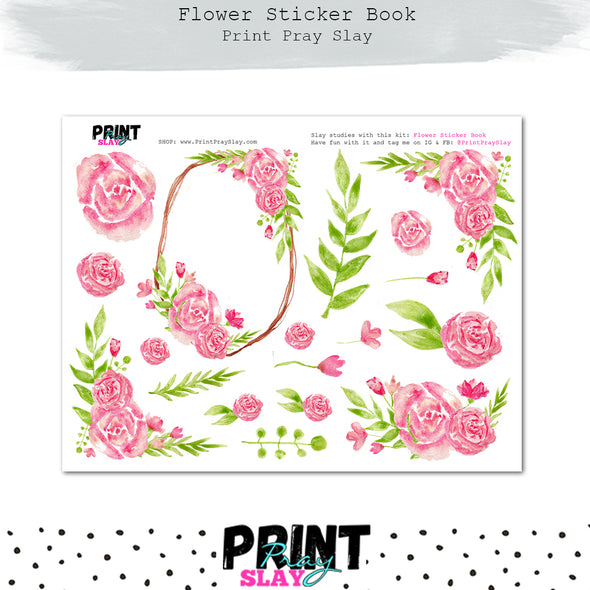 Flower Sticker Book Set #2