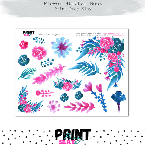 Flower Sticker Book Set #2