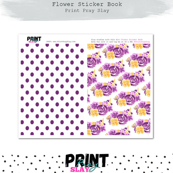 Flower Sticker Book Set #2