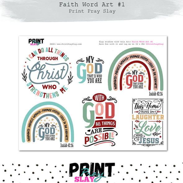 Faith Word Art #1