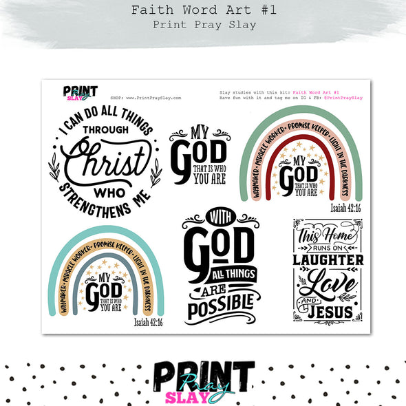 Faith Word Art #1