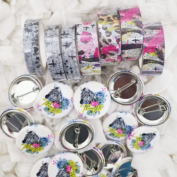 Wild Thoughts  Washi Tape & Buttons