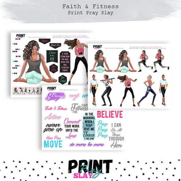 Faith and Fitness Wake Pray Slay Dolls DP