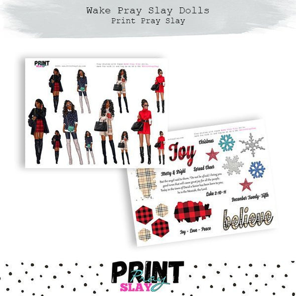 Christmas Wake Pray Slay Dolls DP