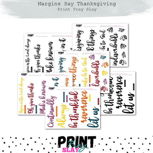 Margins Say: Thanksgiving