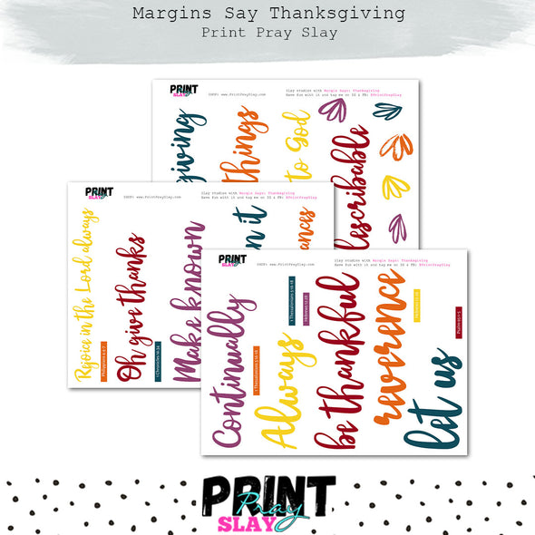 Margins Say: Thanksgiving