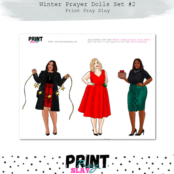 WPS Winter Prayer Journal Dolls Set #2