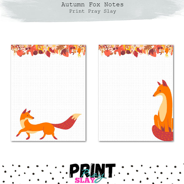 Autumn Fox Notes (10 pgs)