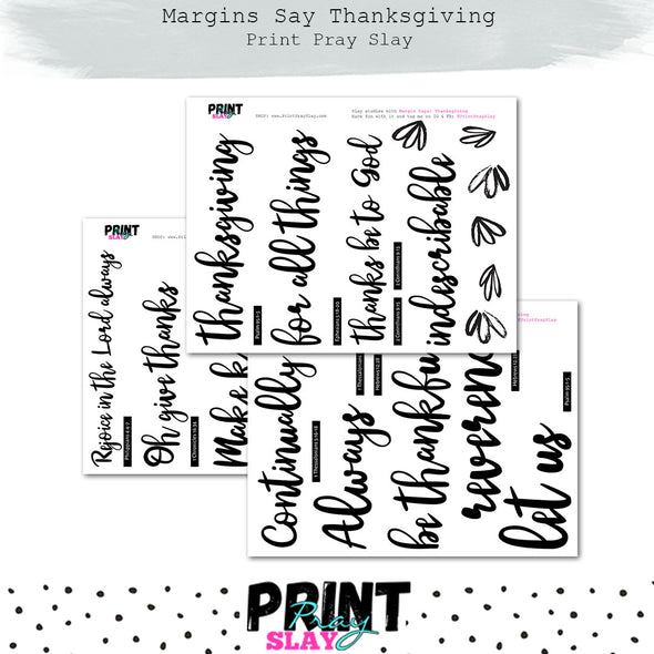 Margins Say: Thanksgiving