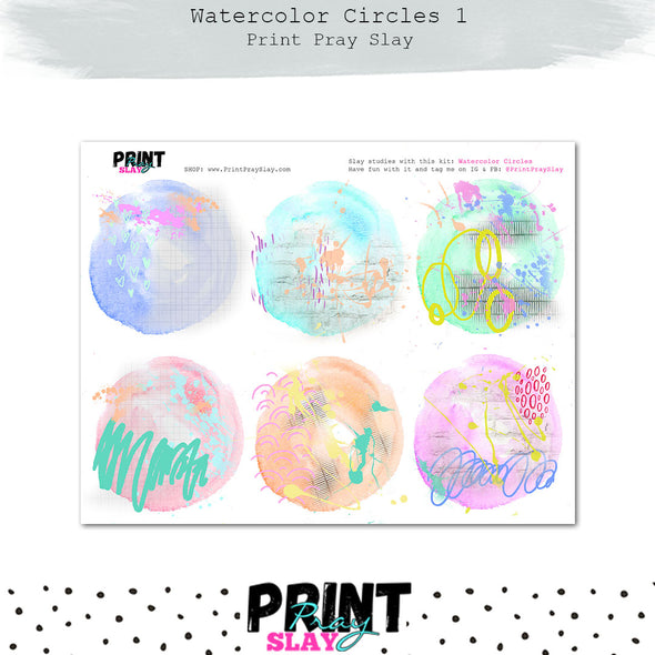 Watercolor Circles 1