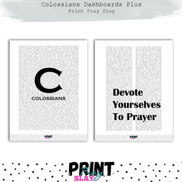 Colossians Dashboards Plus