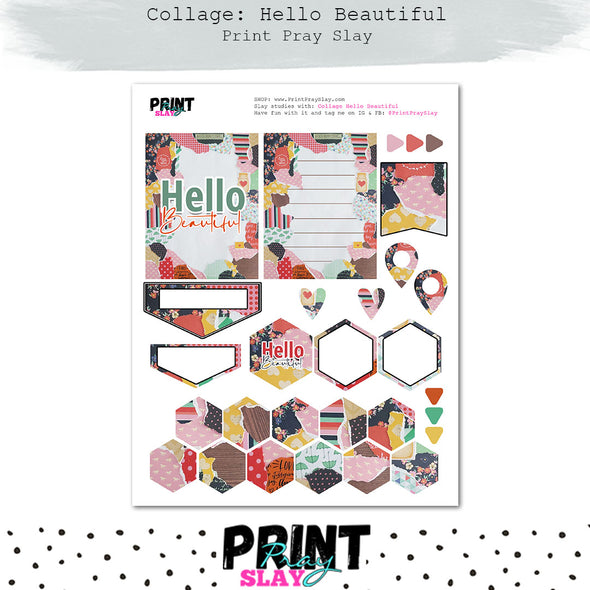 Collage Sheets - Hello Beautiful