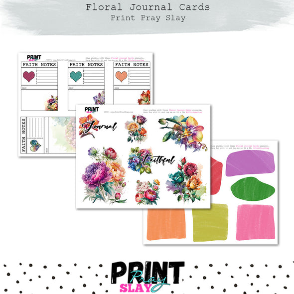 Floral Journal Cards