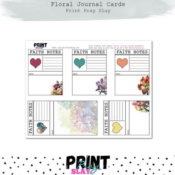 Floral Journal Cards