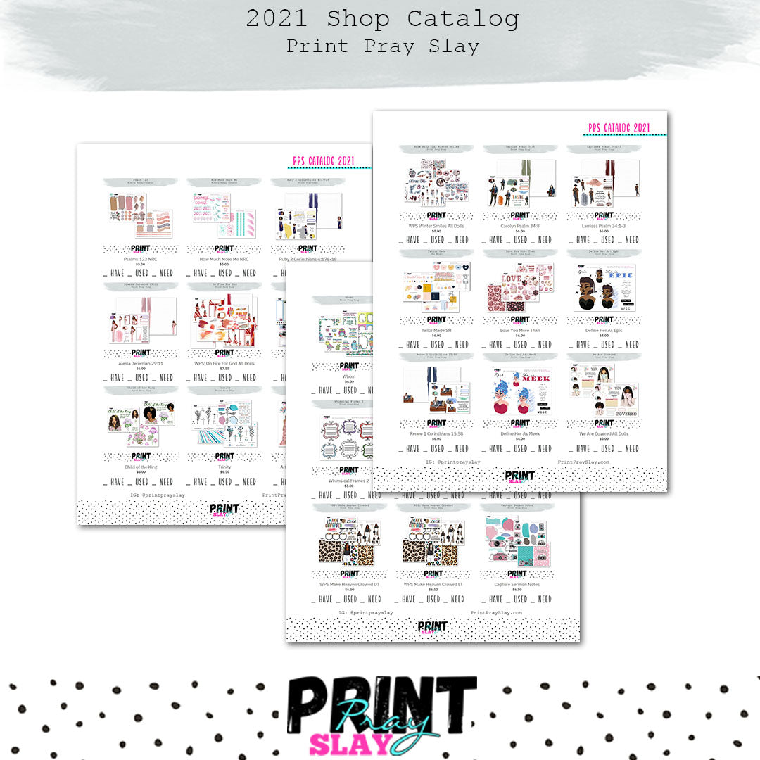 2021 Shop Catalog Print Pray Slay