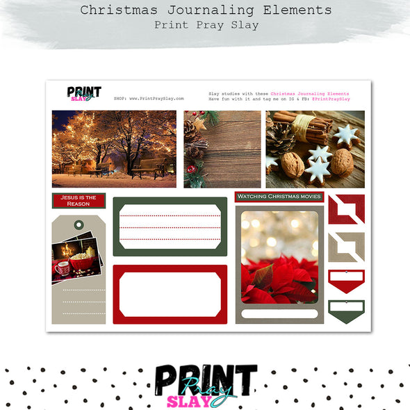 Christmas Journaling Elements