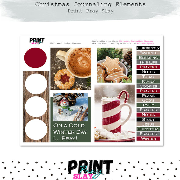 Christmas Journaling Elements