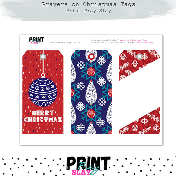 Prayers on Christmas Tags