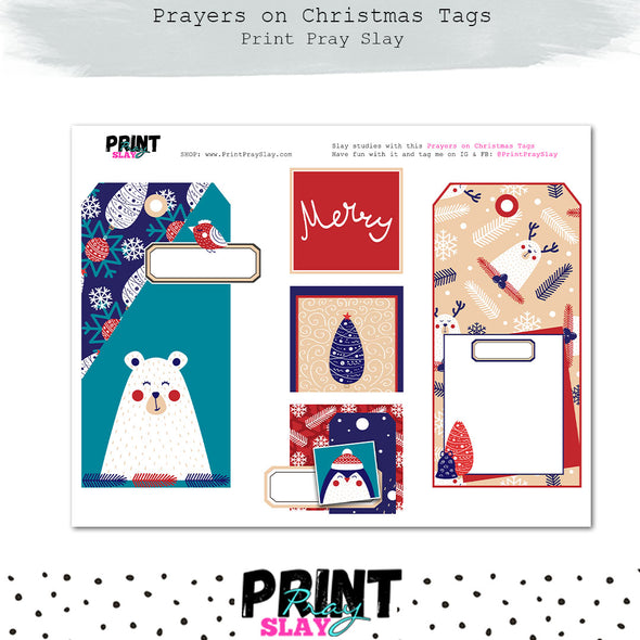 Prayers on Christmas Tags