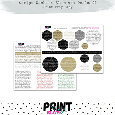 Script Washi & Elements Psalm 91