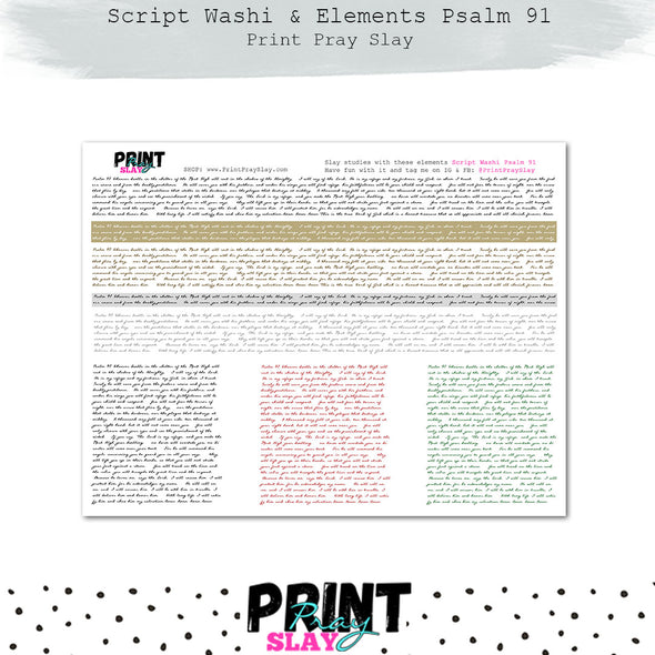 Script Washi & Elements Psalm 91