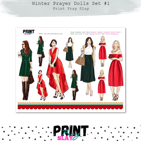 WPS Winter Prayer Journal Dolls Set #1