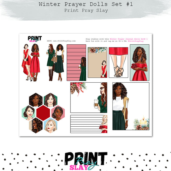 WPS Winter Prayer Journal Dolls Set #1