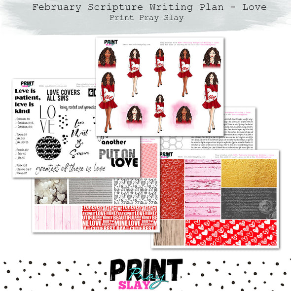 February Scripture Writing Plan - Love