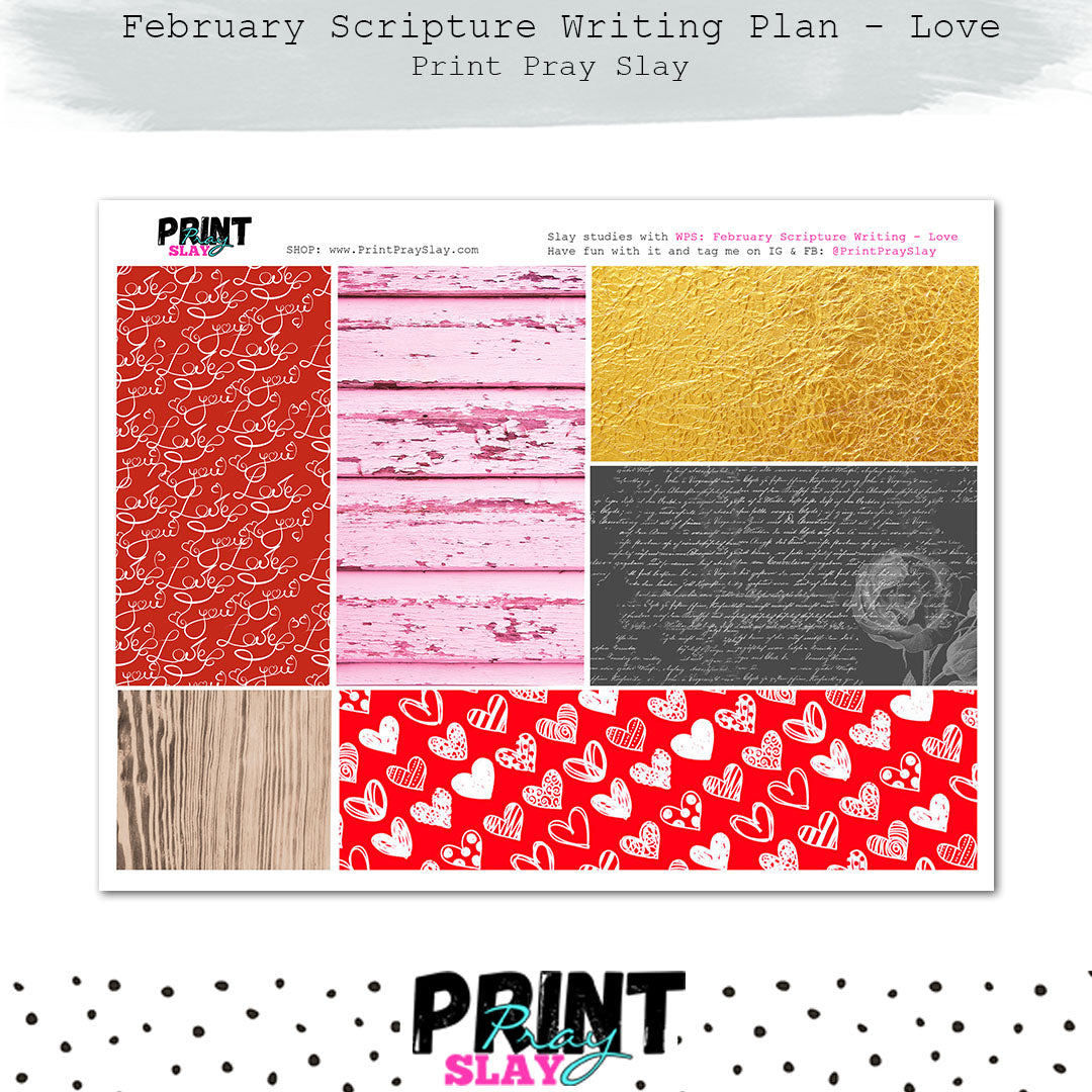 February Scripture Writing Plan Love Print Pray Slay February scripture writing plan love print pray slay