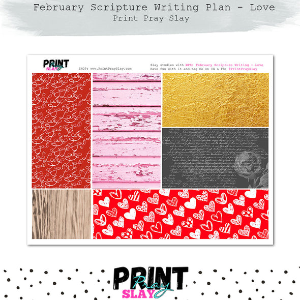 February Scripture Writing Plan - Love