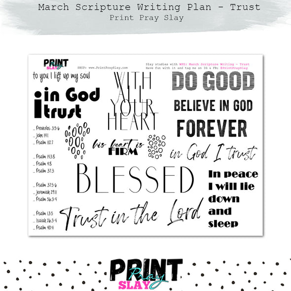 March Scripture Writing Plan - Trust